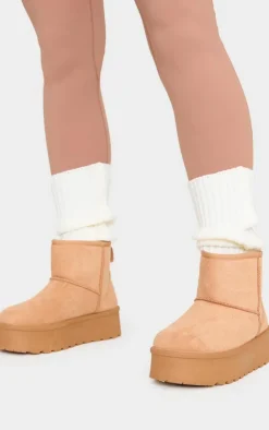 PrettyLittleThing Platforms*Faux Suede Cleated Ankle Platform Boots