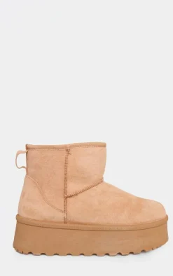 PrettyLittleThing Platforms*Faux Suede Cleated Ankle Platform Boots