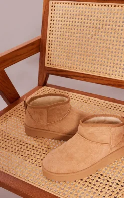 PrettyLittleThing Ankle Boots*Faux Suede Cleated Mini Ankle Boots
