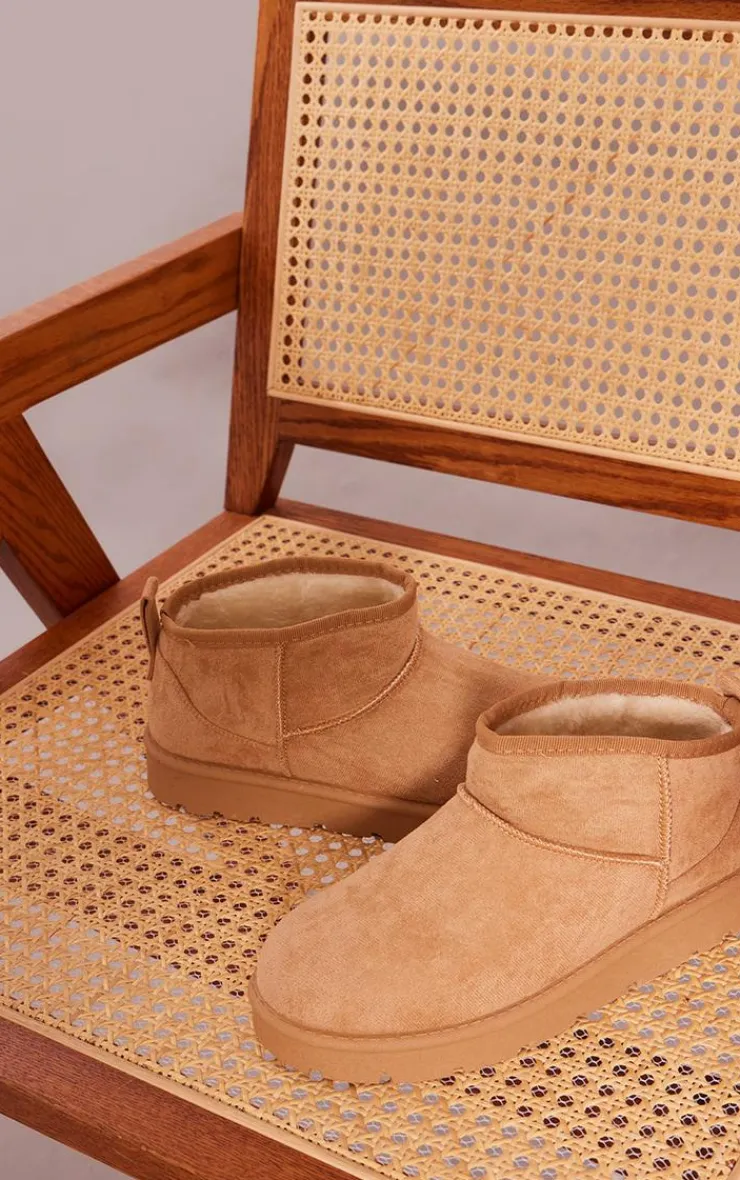 PrettyLittleThing Ankle Boots*Faux Suede Cleated Mini Ankle Boots