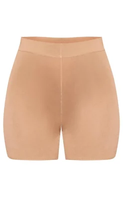 Clearance PrettyLittleThing Fine Knit Mini Hot Pants Sand