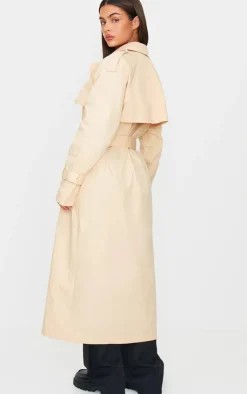 PrettyLittleThing Trench Coats*Panel Detail Belted Trench Coat