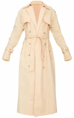 PrettyLittleThing Trench Coats*Panel Detail Belted Trench Coat