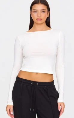 PrettyLittleThing T-Shirts*Premium Fitted Long Sleeve T Shirt
