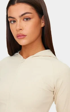 PrettyLittleThing Athletic Jackets*Sculpt Luxe Long Sleeve Hooded Gym Jacket