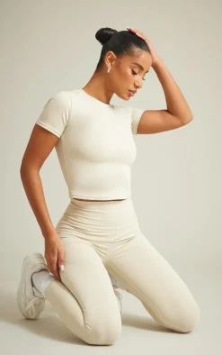 PrettyLittleThing Workout Tops*Sculpt Short Sleeve Gym Top