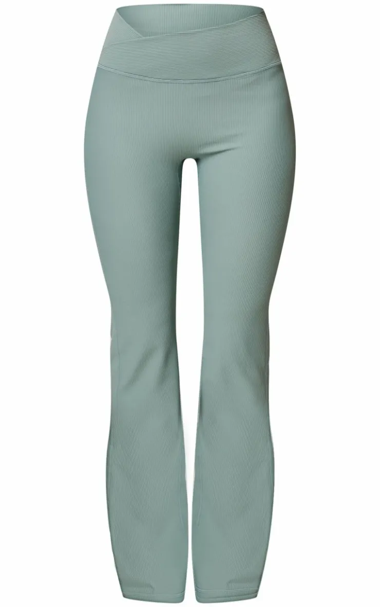 PrettyLittleThing Yoga Pants*Active Rib Cross Waist Yoga Pants