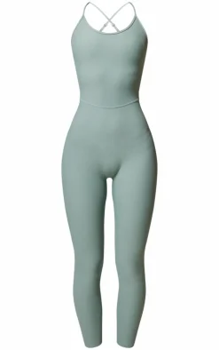 PrettyLittleThing Gym Wear*Active Rib Long Gym Unitard
