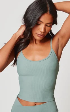 PrettyLittleThing Gym Wear*Active Rib Strappy Vest Top