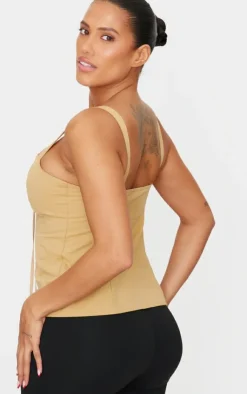 PrettyLittleThing Corsets*Shape Square Neck Long Line Cargo Corset Top