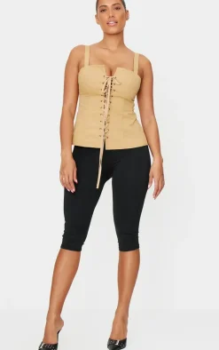 PrettyLittleThing Corsets*Shape Square Neck Long Line Cargo Corset Top