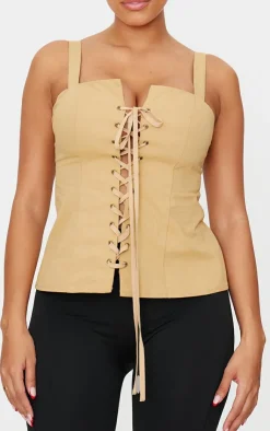 PrettyLittleThing Corsets*Shape Square Neck Long Line Cargo Corset Top