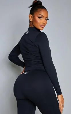 PrettyLittleThing Workout Tops*Shape Branded Double Zip Gym Top