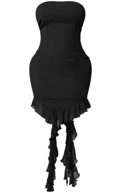 Shape Chiffon Frill Edge Bandeau Mini Dress-PrettyLittleThing New