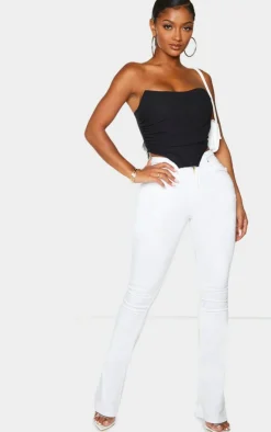 PrettyLittleThing Corsets*Shape Chiffon Ruched Corset Crop Top