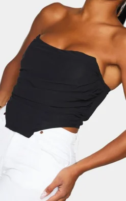 PrettyLittleThing Corsets*Shape Chiffon Ruched Corset Crop Top
