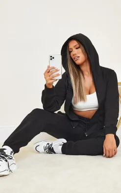 PrettyLittleThing Corsets*Shape Corset Detailed Zip Up Hoodie