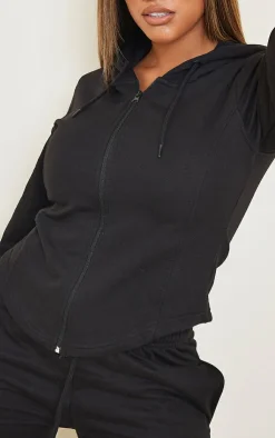 PrettyLittleThing Corsets*Shape Corset Detailed Zip Up Hoodie