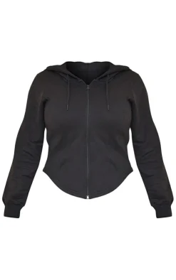 PrettyLittleThing Corsets*Shape Corset Detailed Zip Up Hoodie