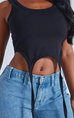 PrettyLittleThing Sleeveless Tops*Shape Cotton Sleeveless Crop Top