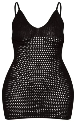Shape Crochet Knit Strappy Mini Dress-PrettyLittleThing Outlet