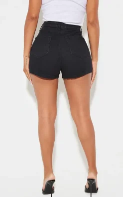 Shape Black Disco Denim Mini Shorts