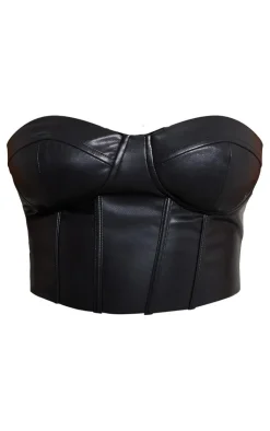 PrettyLittleThing Corsets*Shape Faux Leather Bandeau Corset