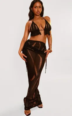 PrettyLittleThing Bralets*Shape Knit Ladder Detailed Halterneck Bralet