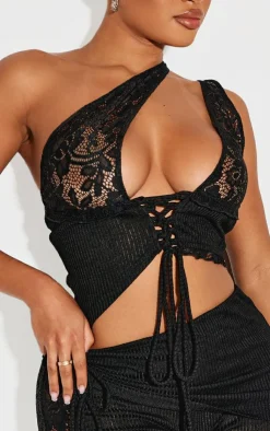 PrettyLittleThing Bralets*Shape Lace Up Bralet Top