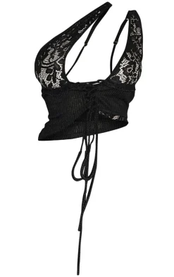 PrettyLittleThing Bralets*Shape Lace Up Bralet Top