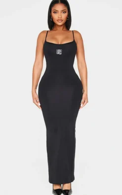 Shape Logo Seamless Maxi Dress-PrettyLittleThing New