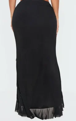 Shape Low Rise High Low Frill Maxi Skirt-PrettyLittleThing Best
