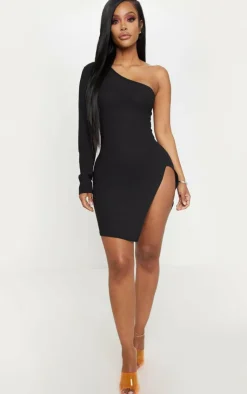 Shape One Shoulder Split Bodycon Dress-PrettyLittleThing Best