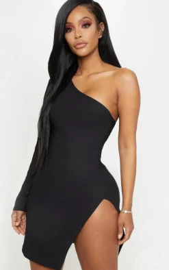 Shape One Shoulder Split Bodycon Dress-PrettyLittleThing Best