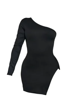 Shape One Shoulder Split Bodycon Dress-PrettyLittleThing Best