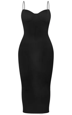 Shape Plisse Strappy Cup Detail Midaxi Dress-PrettyLittleThing Outlet