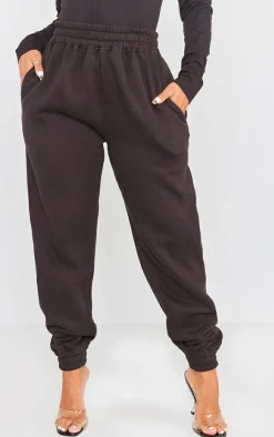 Sale PrettyLittleThing Shape Pocket High Waist Cuffed Sweatpants Black
