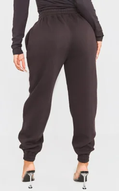 Sale PrettyLittleThing Shape Pocket High Waist Cuffed Sweatpants Black