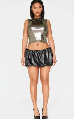 Shape Pvc Puff Ball Skirt-PrettyLittleThing Online