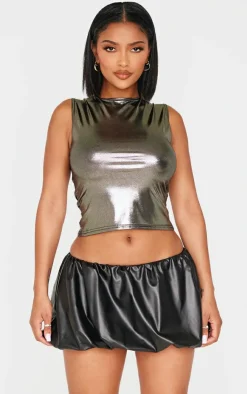 Shape Pvc Puff Ball Skirt-PrettyLittleThing Online