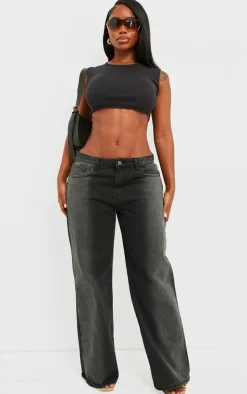PrettyLittleThing Sleeveless Tops*Shape Rib Cropped Sleeveless Top