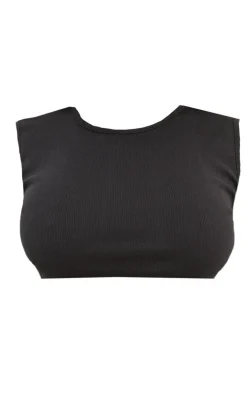 PrettyLittleThing Sleeveless Tops*Shape Rib Cropped Sleeveless Top