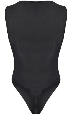 PrettyLittleThing Sleeveless Tops*Shape Ribbed Square Neck Sleeveless Bodysuit