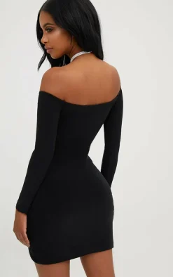 Shape Ruched Bardot Bodycon Dress-PrettyLittleThing Outlet