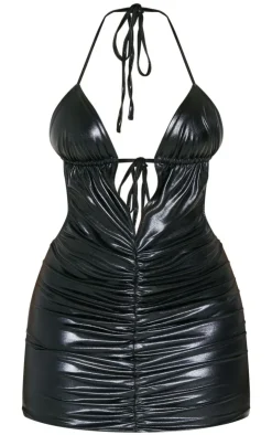 Shape Ruched Middle Pvc Dress-PrettyLittleThing