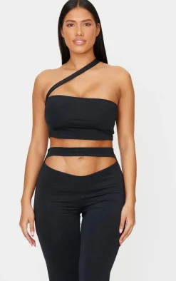 Shape Sculp Asymmetric Strappy Crop Top-PrettyLittleThing Outlet
