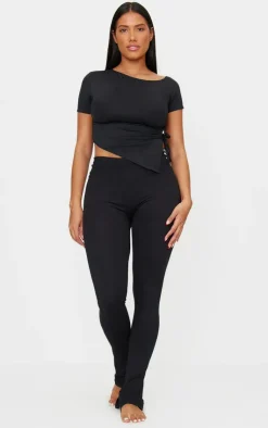 PrettyLittleThing T-Shirts*Shape Sculpt Asymmetric Rushed Side T-shirt