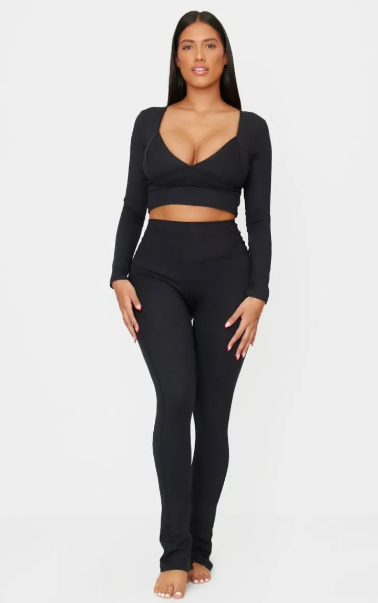 PrettyLittleThing Snatched*Shape Sculpt High Waisted Side Split Leggings
