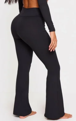 Shape Black Sculpt Wrap Drape Flared Pants