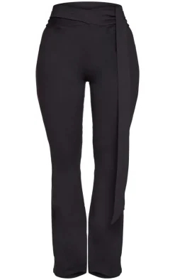 Shape Black Sculpt Wrap Drape Flared Pants